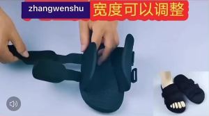 Shoes worn by those injured from fractures and casts diabetic foot hallux valgus women elderly high-heeled shoes swollen and heavy wide-strap slippers.