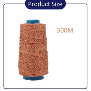 ด้ายเย็บหนัง 300 ม. ด้ายโพลีเอสเตอร์ สําหรับซ่อมแซมรองเท้าหนัง DIY กว้าง 0.6 มม เหนียวทน nylon thread