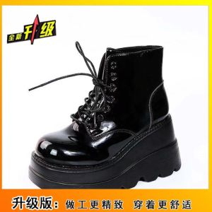 [Free Shipping] Platform Cosplay Height-Increasing Shoes 20Cm Platform Sole Spring/Autumn Short Boots WomenS Ankle Boots Height-Increasing Shoes