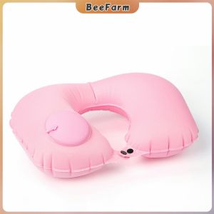 B.F. U-Shape Press Inflatable Neck Pillow Folding Travel Pillow Neck Protector