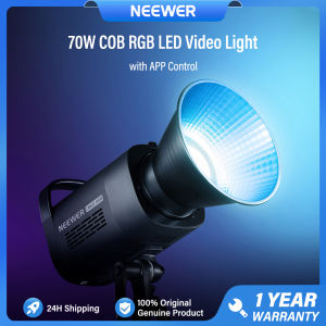 NEEWER 70W RGB LED Video Light ไฟวิดีโอ 2700K-6500K 18000Lux CRI97+ COB Photography Lightning CB60 RGB