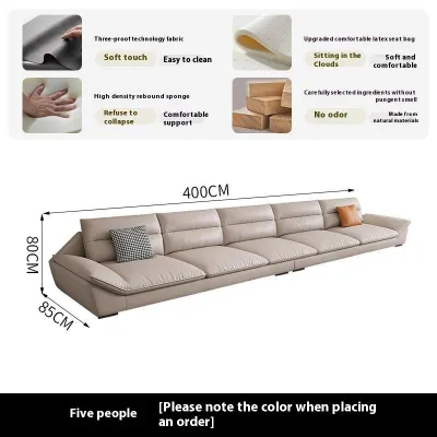 Urban Echo Light Luxury Technology Fabric Sofa / Modern Minimalist Multi-Seater Sofa for Living Room / New Home Sofa
