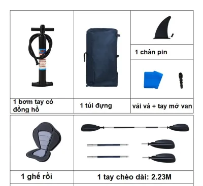 Thuyền Kayak bơm hơi vải PVC thuyền câu cá nhỏ gọn