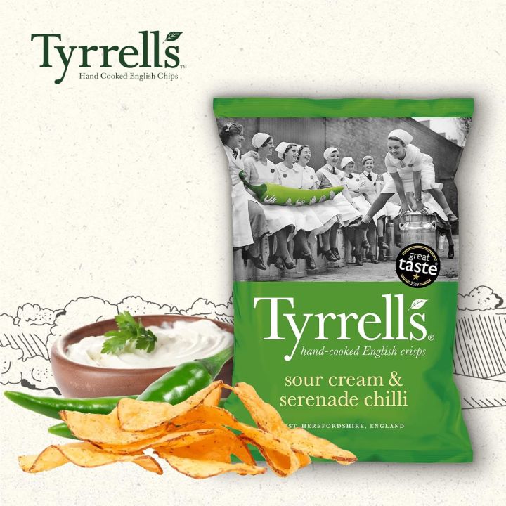Tyrrell's Potato Crisps 150g [ Sweet & Red Pepper / Lightly Sea Salted / Sea Salt & Cider
