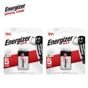 [Bundle of 2] Energizer Max Alkaline  9V 1s Batteries