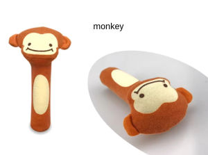 Baby Cute Animal Shaped Rattles Cartoon Hand Bells Ring Plush Soft Educational Toys