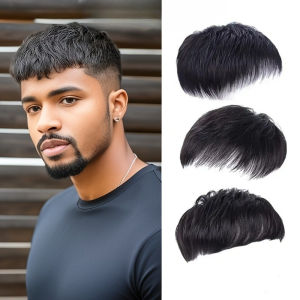 Wig mens reissue block invisible seamless fluffy new top fashion short handsome hair inch reissue block