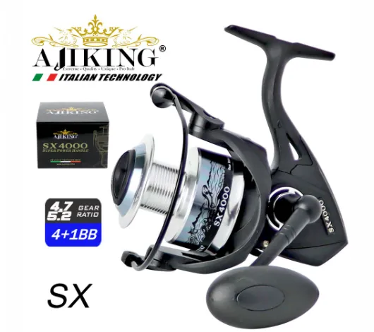 NEW] Ajiking SX 500 - 5000 Spinning Fishing Reel Freshwater (4+1BB)