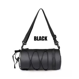 Round Front Bicycle Handlebar Bags 2.4L Large Capacity Bike Front Frame Pack Cycling Front Tube Waterproof Bike Roll Bag with Rubber Strap Packs for MTB Cyrcing Trip
