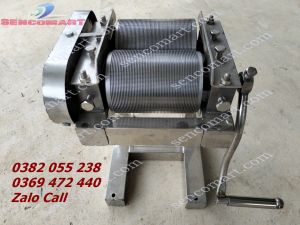 Máy thái bì heo làm nem sợi 1mm quay tay inox 304
