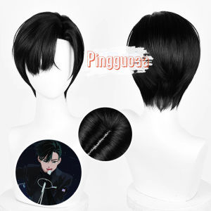 【Manmei】Alien Stage Ivan Cosplay Wig 30cm Black Short Heat Resistant Synthetic Wigs
