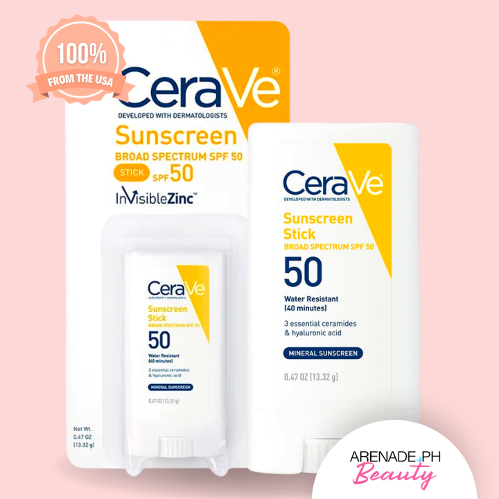 CeraVe Sunscreen Stick SPF 50 Invisible Zinc (0.47 oz) NO BOX | Lazada PH