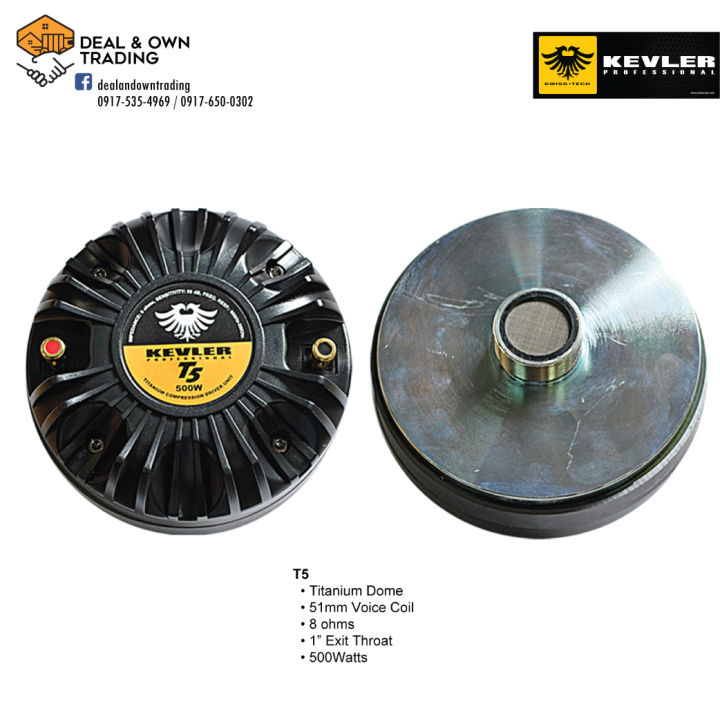 Kevler T5 500W RMS 8ohms Titanium Compression Driver Unit for