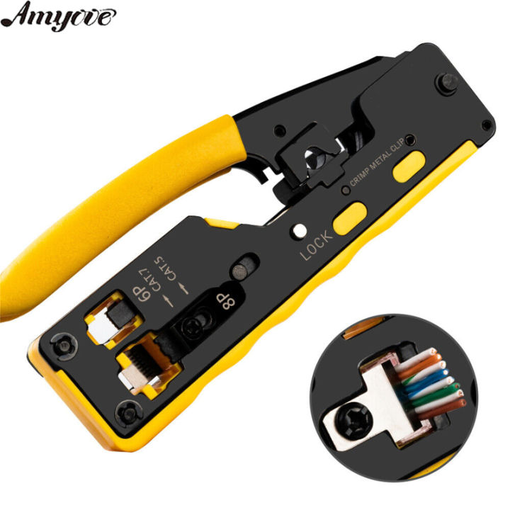 RJ45 Pliers, Network Cable Cutter For Crimping Cutting Trimming ...