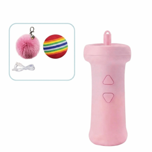 PHANT Retractable Rope Electric Cat Toy Wand Entertainment Long-Lasting Automatic Cat Teaser Wand Pet Toy portable Interactive Cat Toys Indoor Use