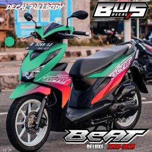 COD Sticker Full Body Beat Deluxe CBS Beat Street Tahun 2020 2021 2022 2023 Sticker Full Body Beat Street Motif 2 Warna Beat Deluxe Kombinasi 2 Warna Beat Deluxe Gradasi BW 2331
