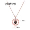 Korean Stylish Couple Necklace 100 I Love You Ideal Gift for GirlFriedns Infinity Heart Mom Pendant Necklace for Women Mother's Day Gift. 