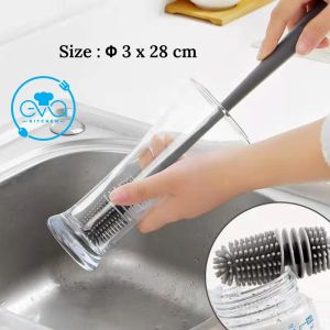 Dụng Cụ Cọ Rửa Ly Cốc Bình Nước Bình Sữa Cán Sợi Cứng Cán Tay Cầm Có Móc Treo Tiện Lợi
