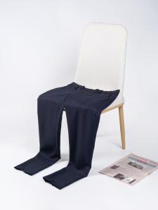 ALZURA - Celana kerja kantor pria slimfit - Celana bahan pria slimfit formal - Navy