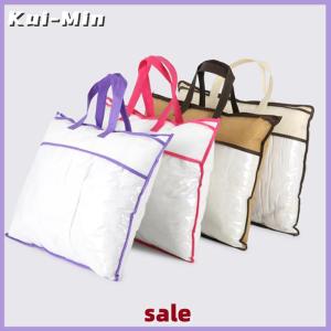 Kui-Min ถุงใส่ของแบบใสนอนวูฟเวนผ้าห่มผ้าห่มมีซิปถุงเก็บของกันฝุ่นใช้ในครัวเรือนกระเป๋าโท้ทหลายขนาด