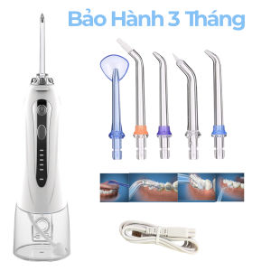 Tăm nước du lịch H2ofloss HF9P - Dụng cụ vệ sinh răng miệng hoàn hảo chống thấm nước tặng kèm túi du lịch