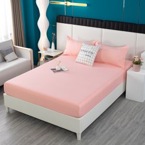 【3 in 1】Korean Bed Sheet cover with garter Waterproof Bedsheet 3in1 No Lukot No Gusot Bedsheet Queen Size Full Garterized bedsheets Single Double Queen King SIze for family size