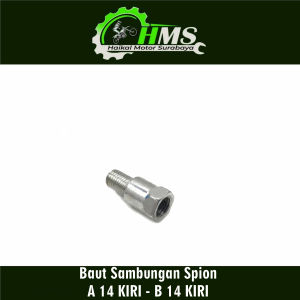 Baut Sambungan Spion Atas 14 KIRI - Bawah 14 KIRI - Baud Peninggi Adapter Spion Untuk Motor Yamaha