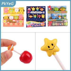 PkYeG 6 8 cái nĩa trái cây đồ ăn vặt động vật hoạt hình đồ ăn vặt đồ tráng miệng bánh ngọt đồ trang trí hình động vật