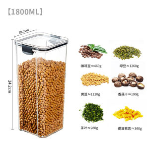【Hot Sale】1/2PcsFood Storage Containers Kitchen Storage Organization Kitchen Storage Box Ducts jars for Kitchen PET Food container Box Lid