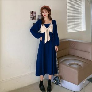 { THABITHA } MC / dres ribbon / dress korean style / baju dress / dress korean / baju dress wanita korea / baju kondangan wanita / baju korean style