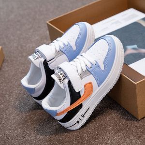 Kids Trendy Low-Top Sneakers with Striped Pattern and Hook and Loop Closure