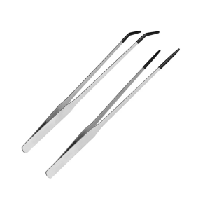 Double Tip Steel Pet Feeding Forceps Utensils Tweezers With NonSlip Grips Suitable For Reptiles And Small Animals
