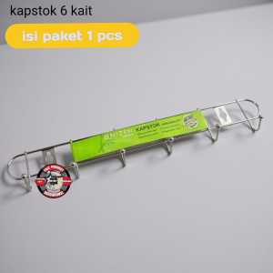 ( isi 1 pcs ) Gantungan Baju 6 kait Cantolan / Kapstok Baju Stainles / hanger baju