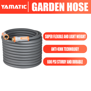 YAMATIC Heavy Duty Garden Hose 5/8 in x 100 ft with Swivel Handle Super Flexible Water Hose