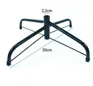 45-50CM Hitam Besi Logam Pohon Natal Pemegang Dasar Pohon Berdiri Kaki Pemegang Xmas Pesta Natal