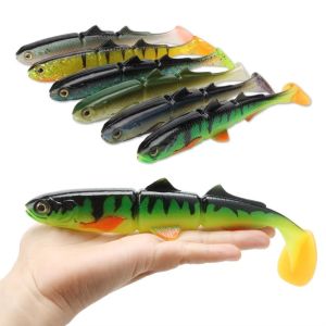 FLYING 16cm/20cm Jointed Fishing Lures Soft Bait Sinking SwimBait Crankbait Freshwater Fishing 3-Segment Soft Baitfish For Pike Perch Fishing