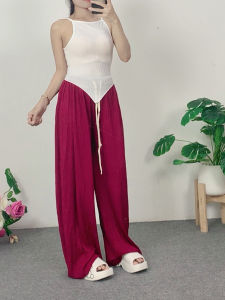 ชุดเซ็ตแฟชั่นเสื้อแขนสั้น+กางเกงขากว้าง สไตล์มินิมอล