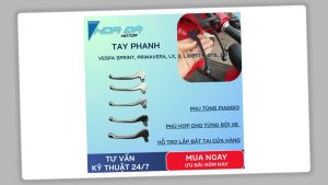 Tay phanh (tay thắng) Piaggio Vespa Cao Cấp – Phụ tùng chuẩn zin dễ thay chất liệu bền đẹp dùng cho nhiều dòng xe