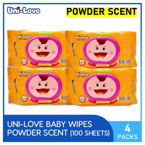 UniLove (Powder Scent) Baby Wipes 100s - Pack of 4