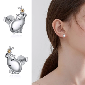 Chic Ear Cute Capybara Earring Delicate Wildlife Ear Adornment Fashion Ear Studs Ear Rings for Women
