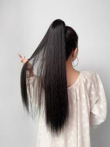 [ freeship 60cm ] tóc giả nữ ngoặm thẳng dài tóc giả kẹp tóc giả thẳng