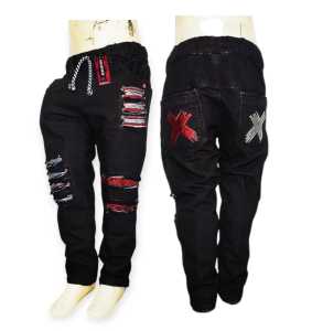 Vniaa29 celana jeans panjang celana model sobek anak laki-laki 2 s/d 15 tahun terbaru