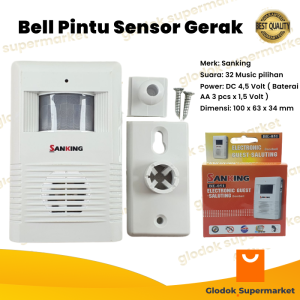 Bell Pintu Otomatis Sensor Pintu Gerak Alarm Sanking BE-051 Electronic Guest Saluting Doorbell