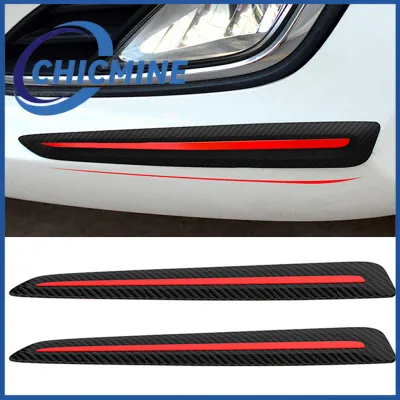 Chicmine 1 Pair Car Bumper Guard Anti-Collision Anti-Scratch Protective Strips for Front & Rear Universal Car Bumper Protector Guard for Most Vehicles