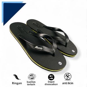 Sandal Jepit Pria Rubber Polos Lentur Trendy Terbaru Size 38-43