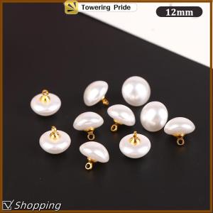 [Towering Pride] 10Pcs 10mm 12mm Mushroom Faux Plastic Shirt Semicircle Buttons Shank Button For Clothing Decorative Mini Sewing DIY