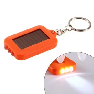 GORGE LED Mini Solar Light High Brightness Pocket-sized Small Flashlight Portable Solar Charging Keychain Flashlights Home