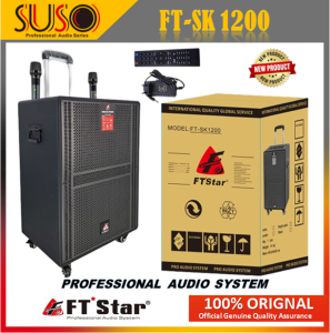 SUSO  - NEW FT-SK1200 12 INCHES PROFESSIONAL AUDIO SPEAKER W/ 2 MICROPHONE AND REMOTE CONTROL