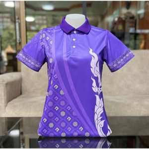 เสื้อโปโลไทย ไม่ต้องรีดเสื้อพิมพ์ลายเพศเป็นกลางเสื้อเชิ้ตพิมพ์ลายระบายอากาศและเสื้อโปโลบางแขนสั้นเสื้อเชิ้ตกระดุมหลว