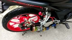 Full Set Aksesoris Motor Jupiter MX: Knalpot Racing SC PROJECT Bunglon
